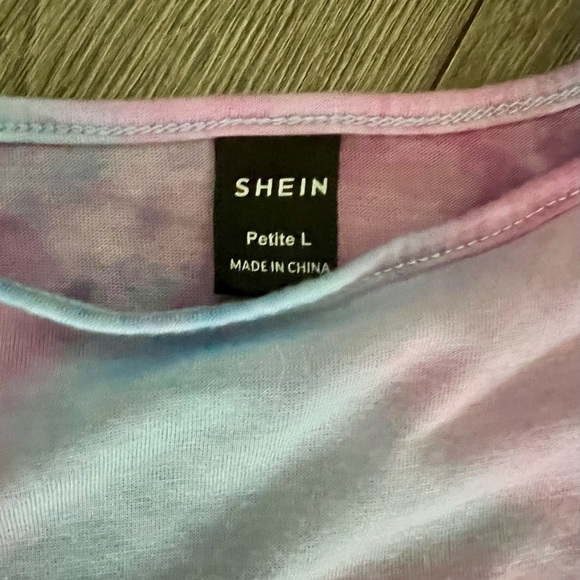 Shein Petite L Tie Dye Tank Dress Soft Stretchy Pastel Summer Lounge beach pink - Picture 3 of 5